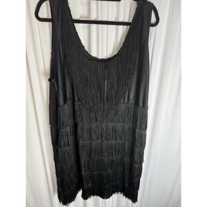 Vintage flapper dress black size 22/24